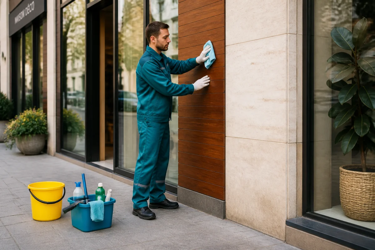 Entretenir la façade d’un local commercial au quotidien